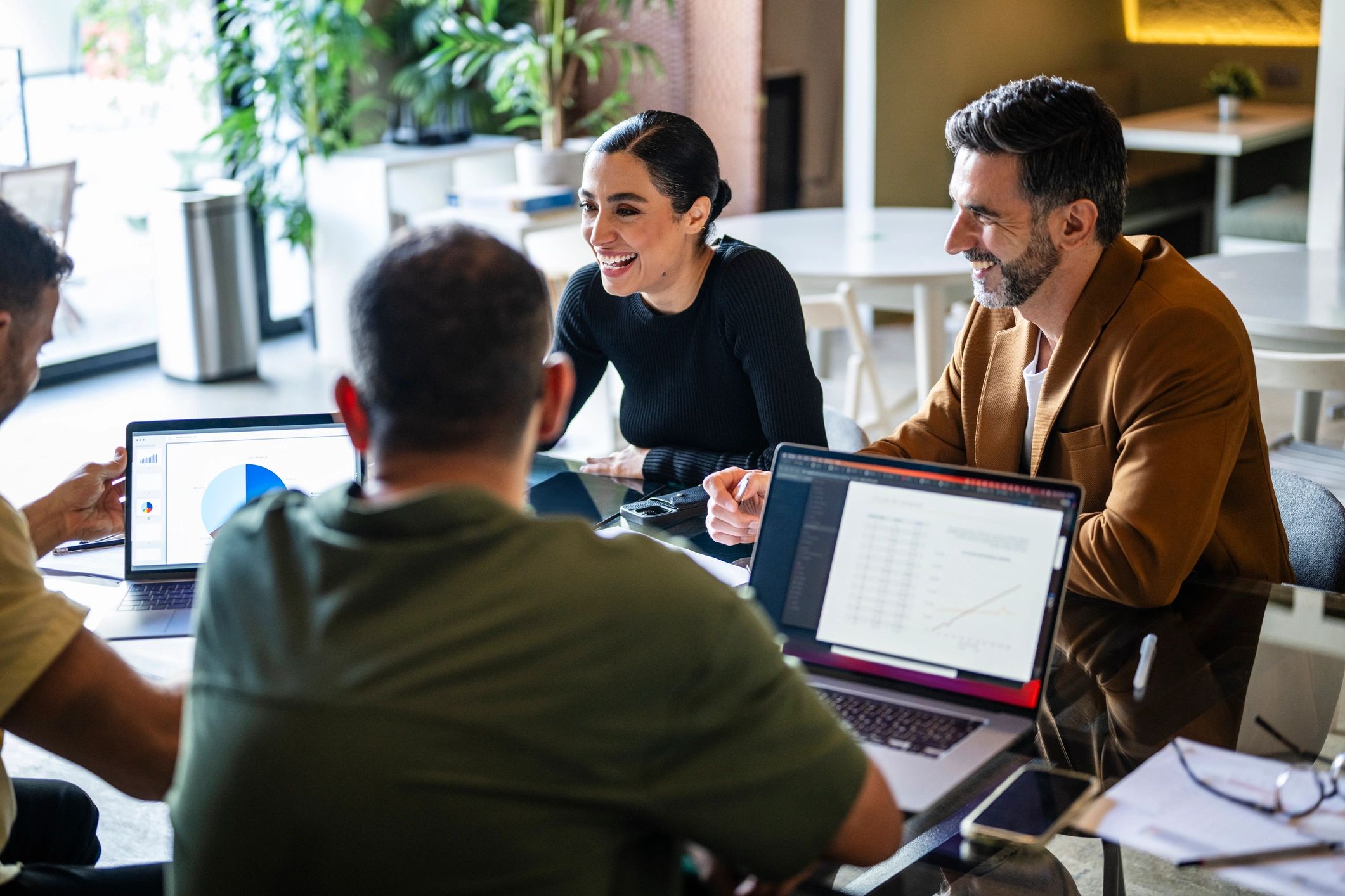 Collaborative business team in strategy meeting