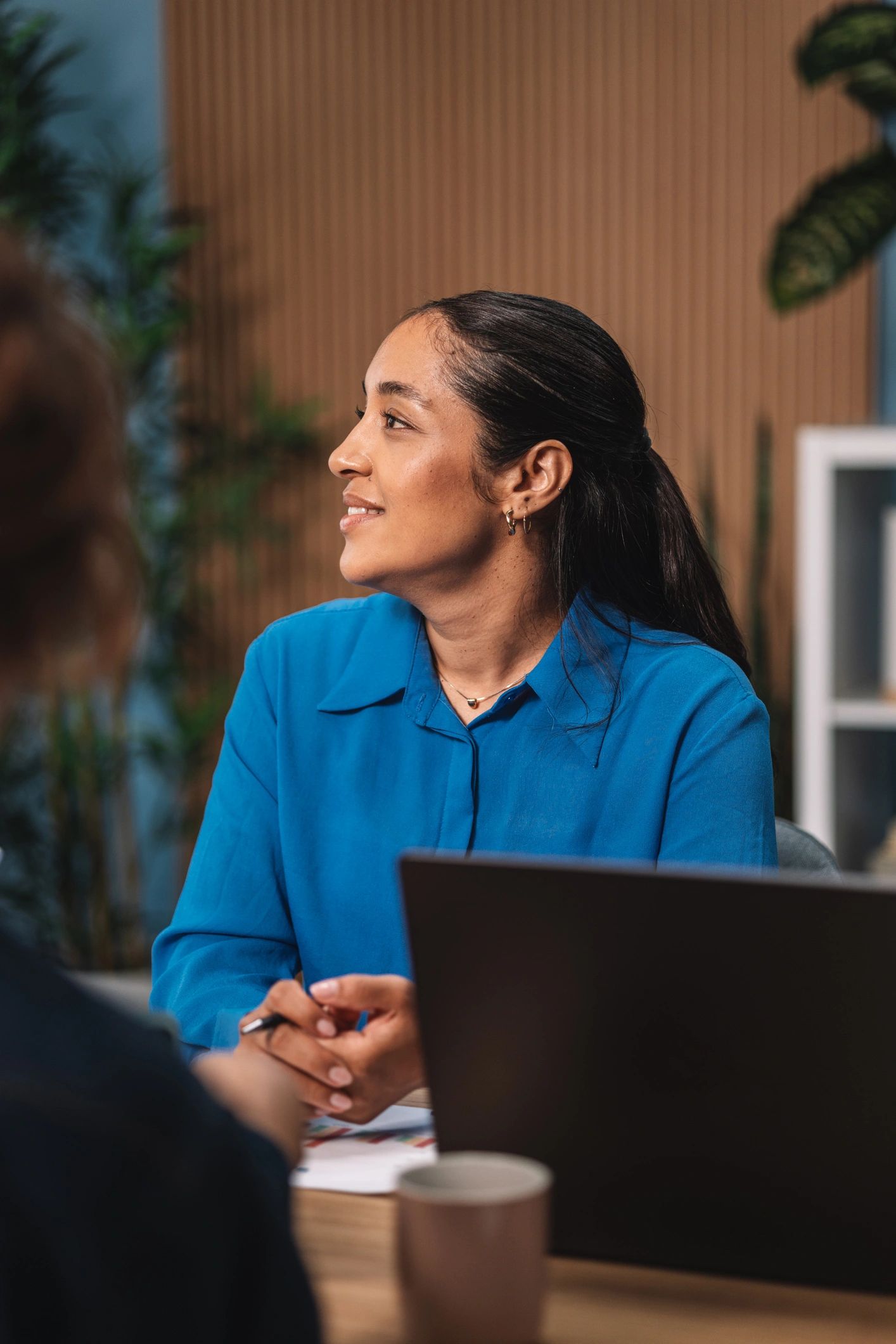 Professional consultant portrait during meeting